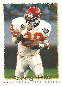 Greg Hill Kansas City Chiefs 1995 Topps NFL #182